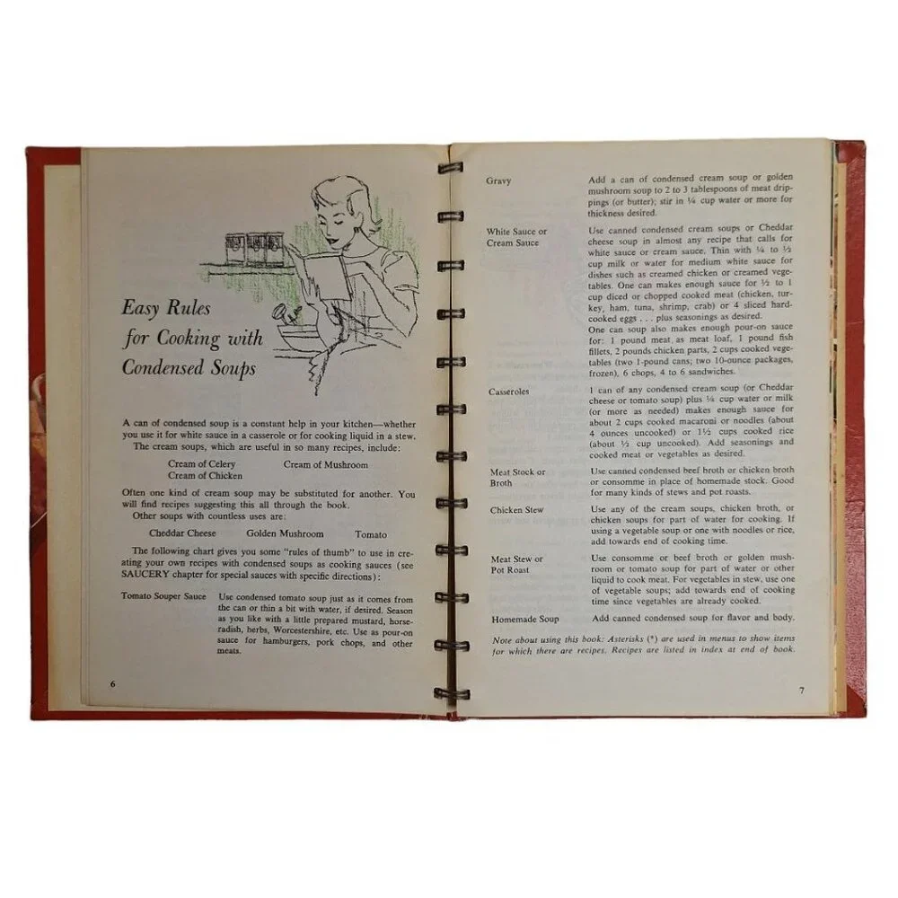 Campbell Cookbook Soup‎ Recipes Dishes Casseroles 1968 Edition Hardcover Vintage